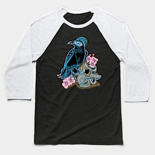 Blue crown and skull cat Baseball T-Shirt